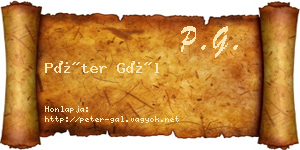 Péter Gál névjegykártya