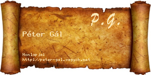 Péter Gál névjegykártya
