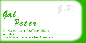 gal peter business card